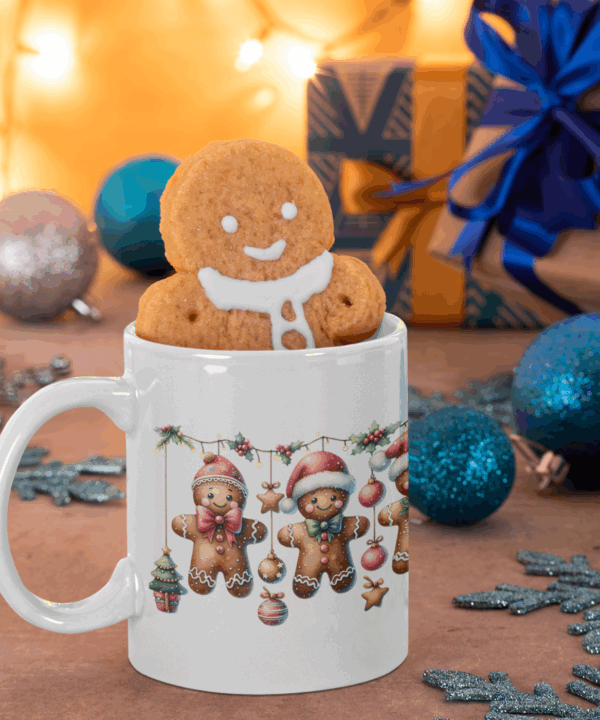 Gingerbread Friends Merry Christmas Mug | Festive Holiday Cup
