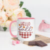 Hello Fall Mug With Color Inside Pink 11 Oz Left 68e4cd916795c