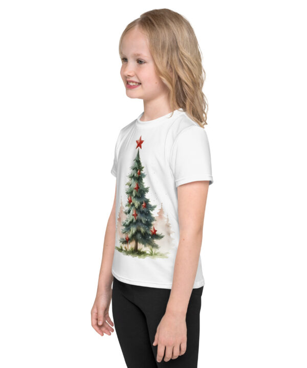 Alternative view of Kids Christmas Tree T-Shirt | Festive Crew Neck Tee
