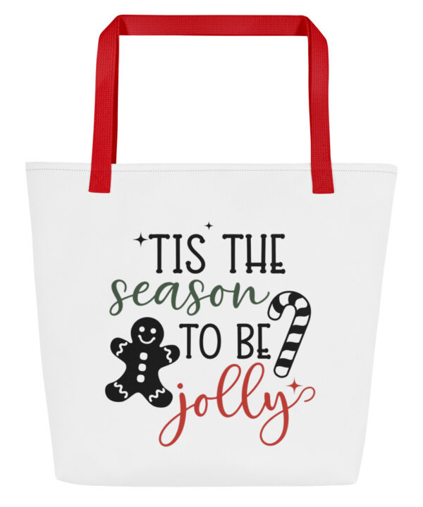 Tis the Season to Be Jolly tote bag back design