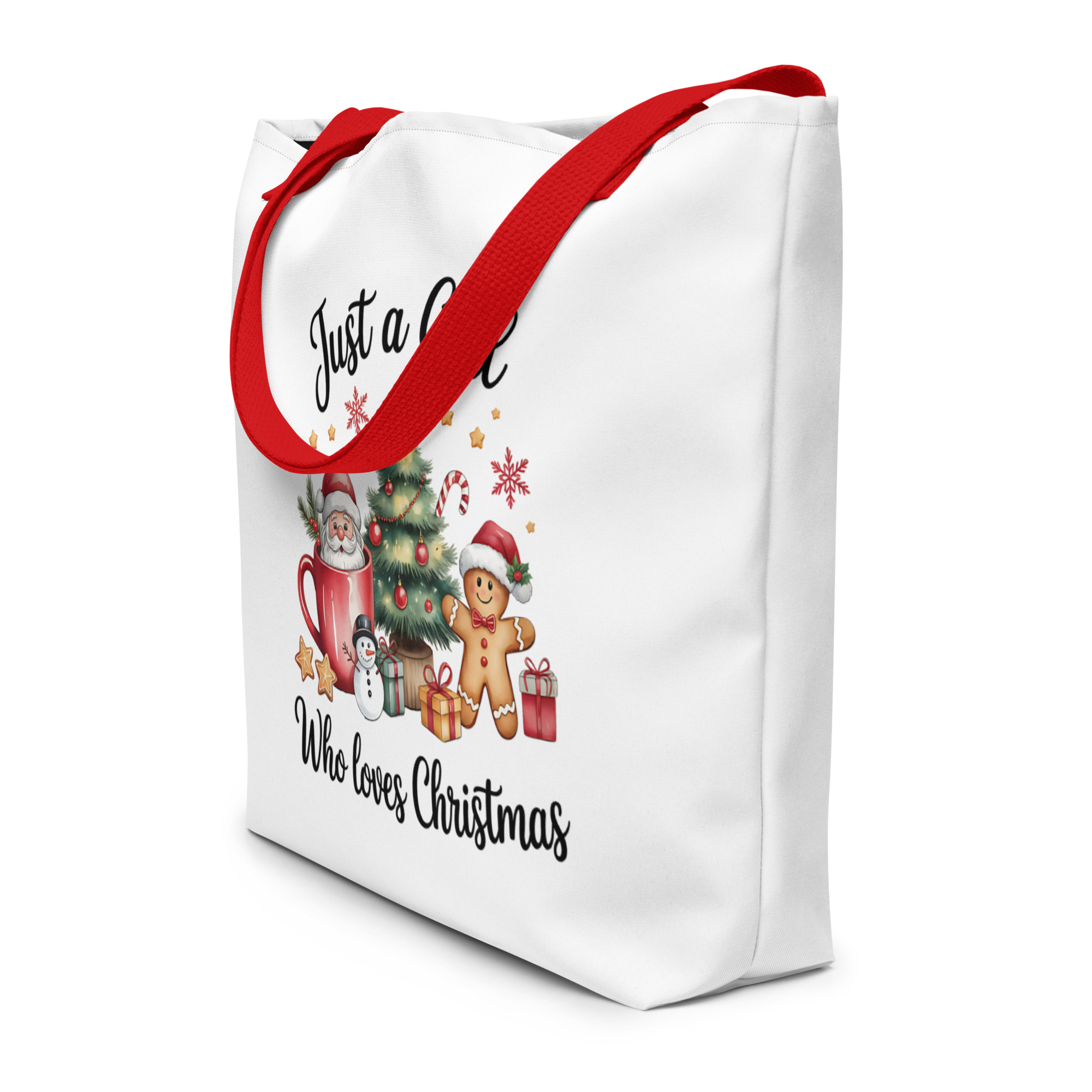 Just a Girl Who Loves Christmas Tote Bag | ’Tis the Season to Be Jolly - Image 3