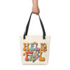 Hello Fall Tote Bag – Retro All-Over Print Design