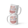 Hello Fall Plaid Ceramic Mug 11 Oz Front View 68e4c91c59cb6
