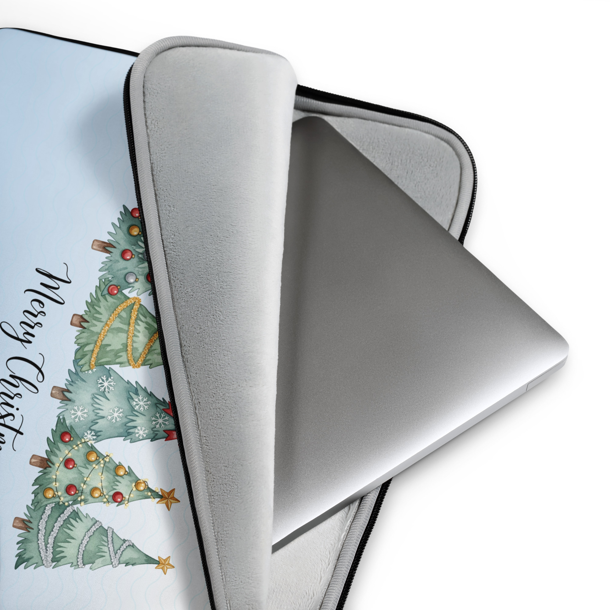Merry Christmas Trees Laptop Sleeve - Image 6