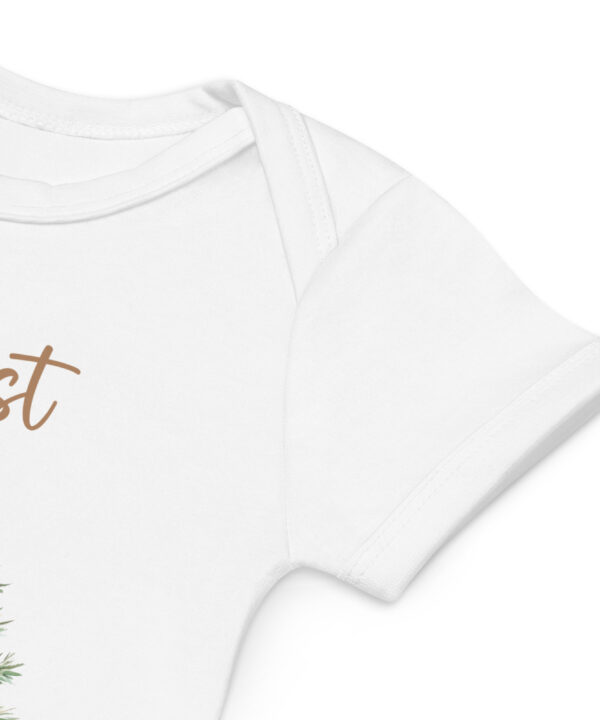 Alternative view of Baby’s First Christmas Organic Cotton Bodysuit | Cute Teddy & Tree Design