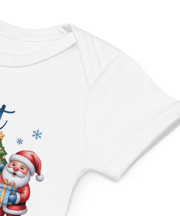 Alternative view of My 1st Christmas Blue Edition Baby Bodysuit | Organic Cotton Holiday Outfit