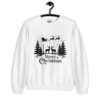 Merry Christmas sweatshirt with Santa’s sleigh and reindeer DTFlex print