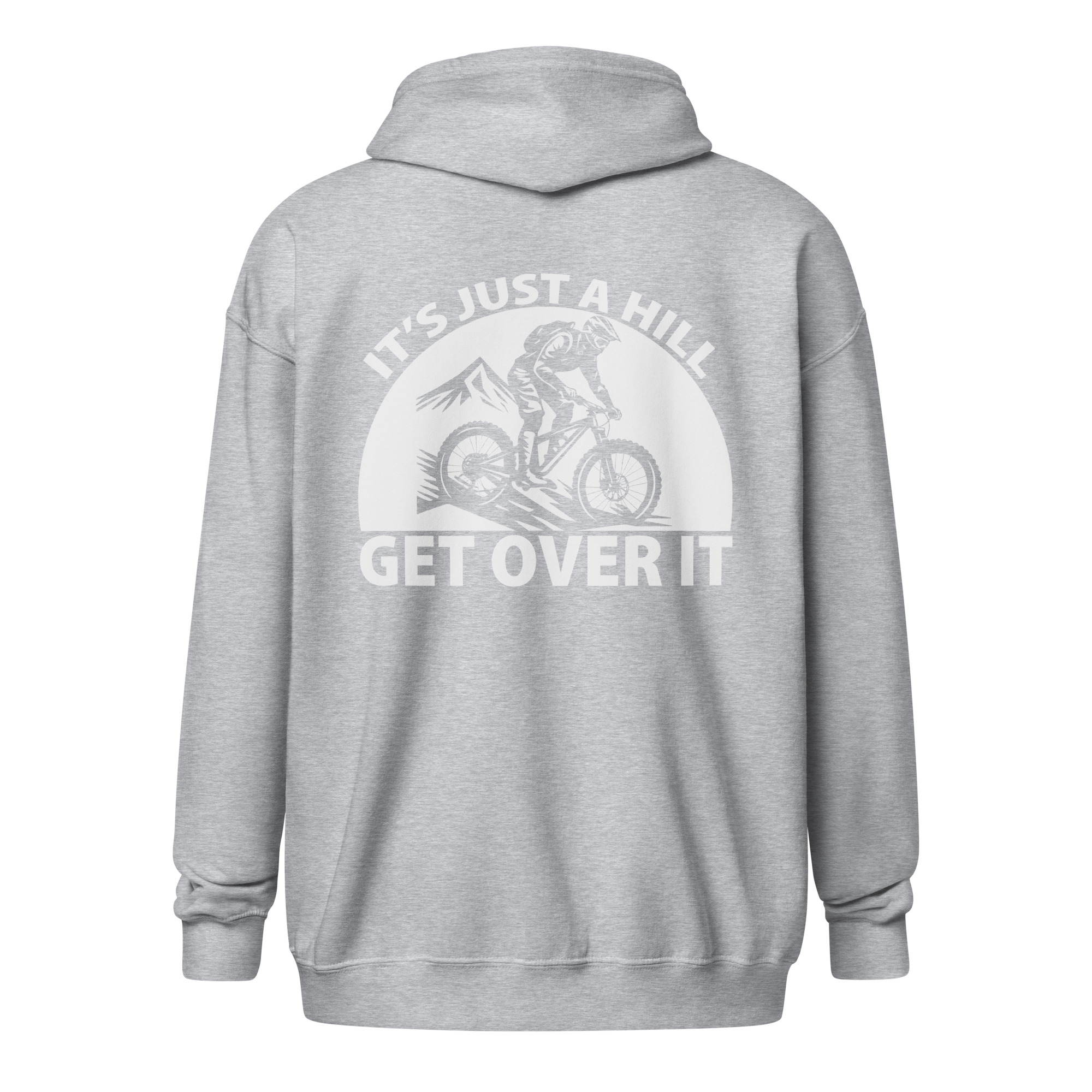 It’s Just a Hill, Get Over It | Mountain Biking Zip Hoodie - Image 25