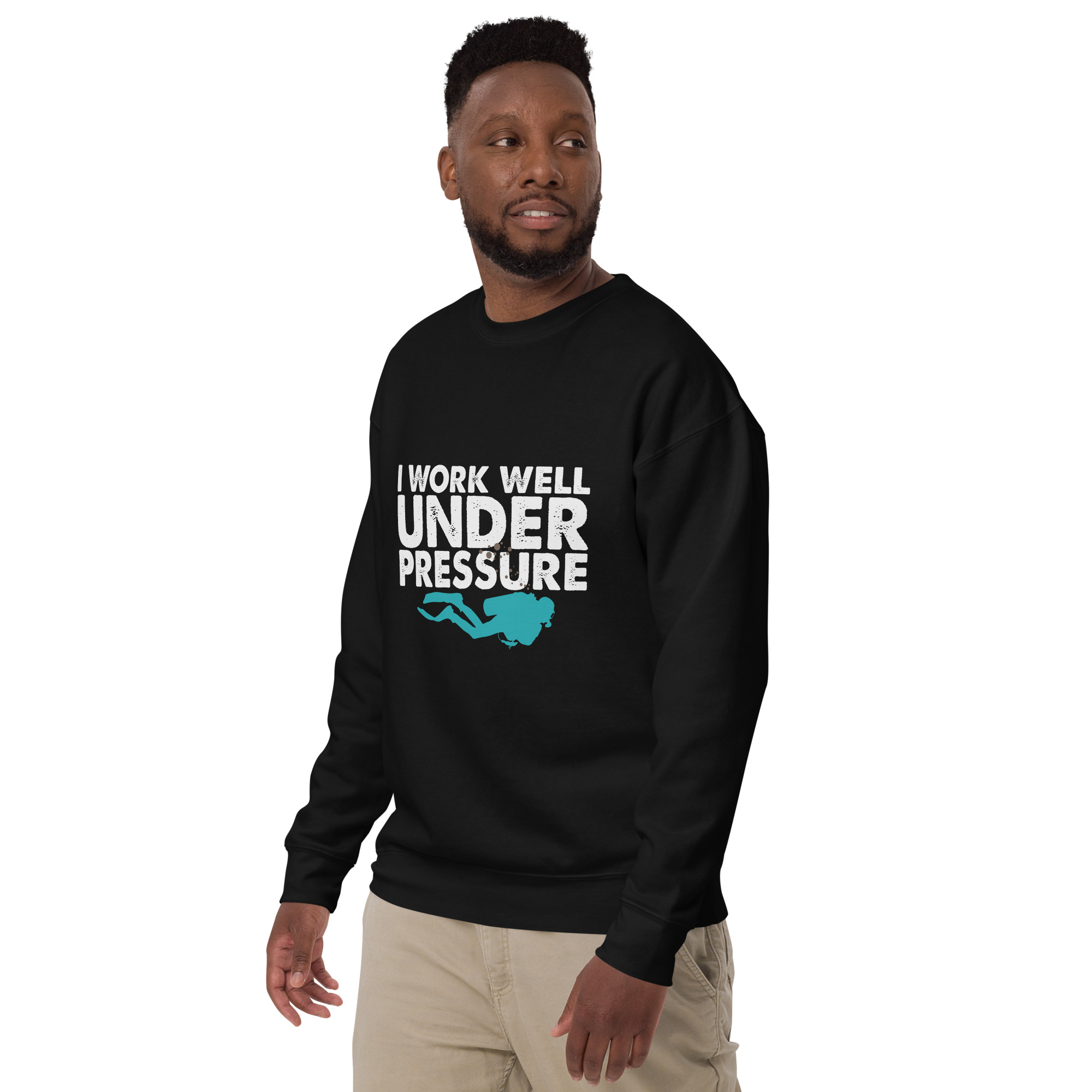 I Work Well Under Pressure Sweatshirt | Fun Gift for Divers & Ocean Lovers - Image 2
