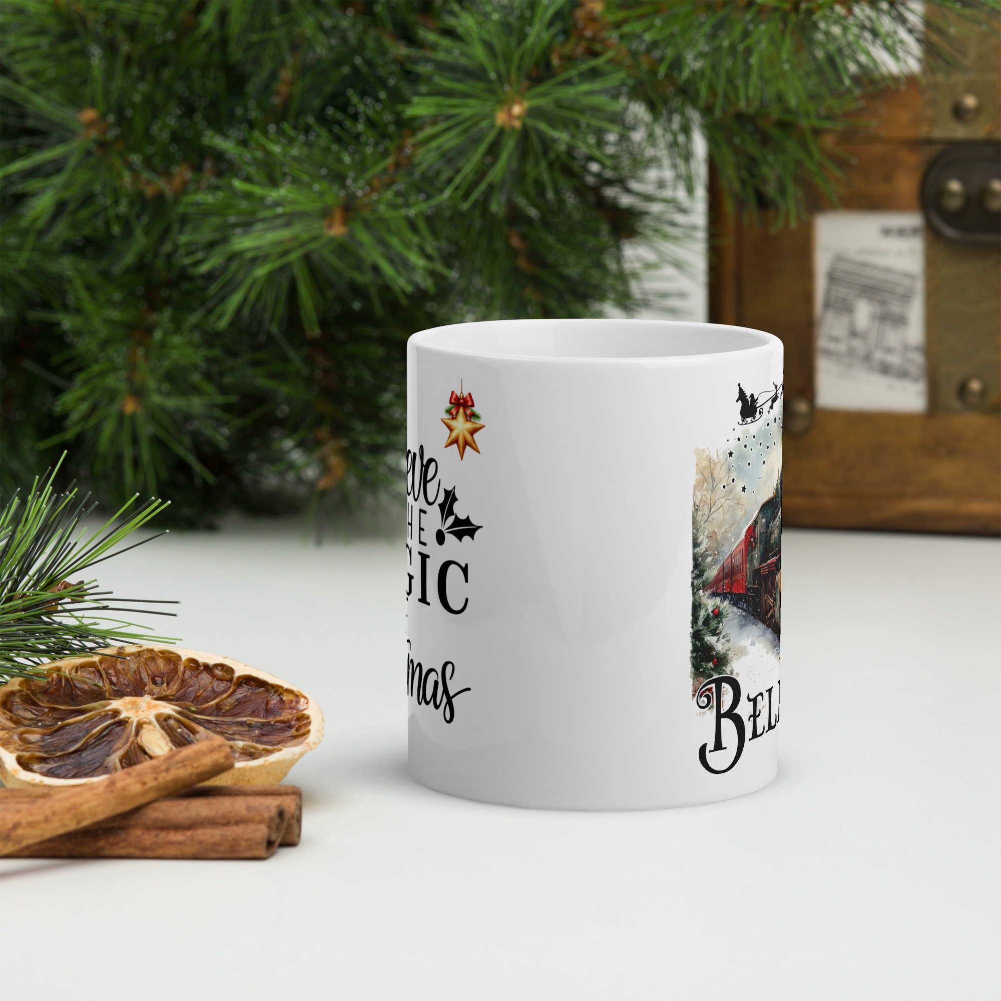 Believe in the Magic of Christmas Mug | Festive Train Edition - Image 5
