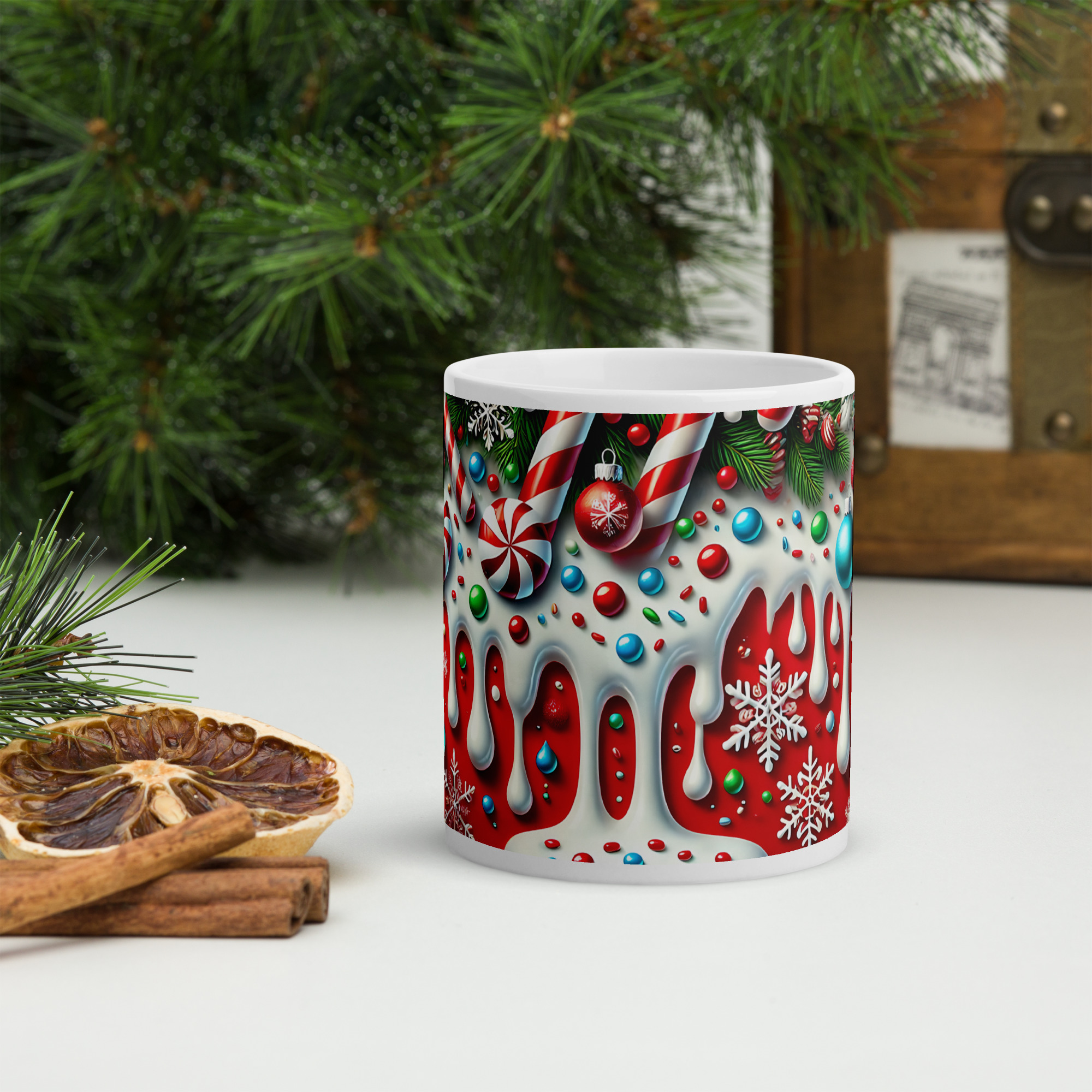 Candy Cane Christmas Mug | Festive Peppermint Holiday Cup - Image 4