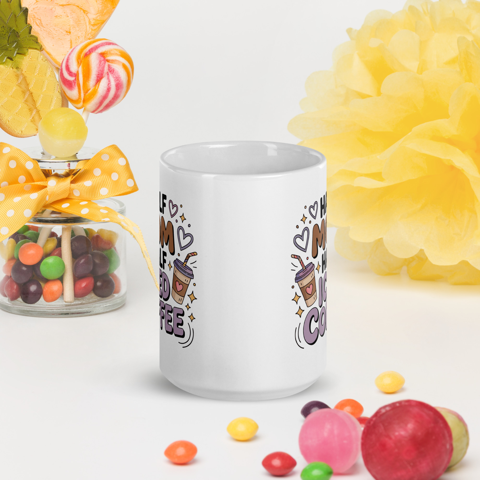 Half Mom Half Iced Coffee Mug | Fun Gift for Coffee-Loving Moms - Image 6