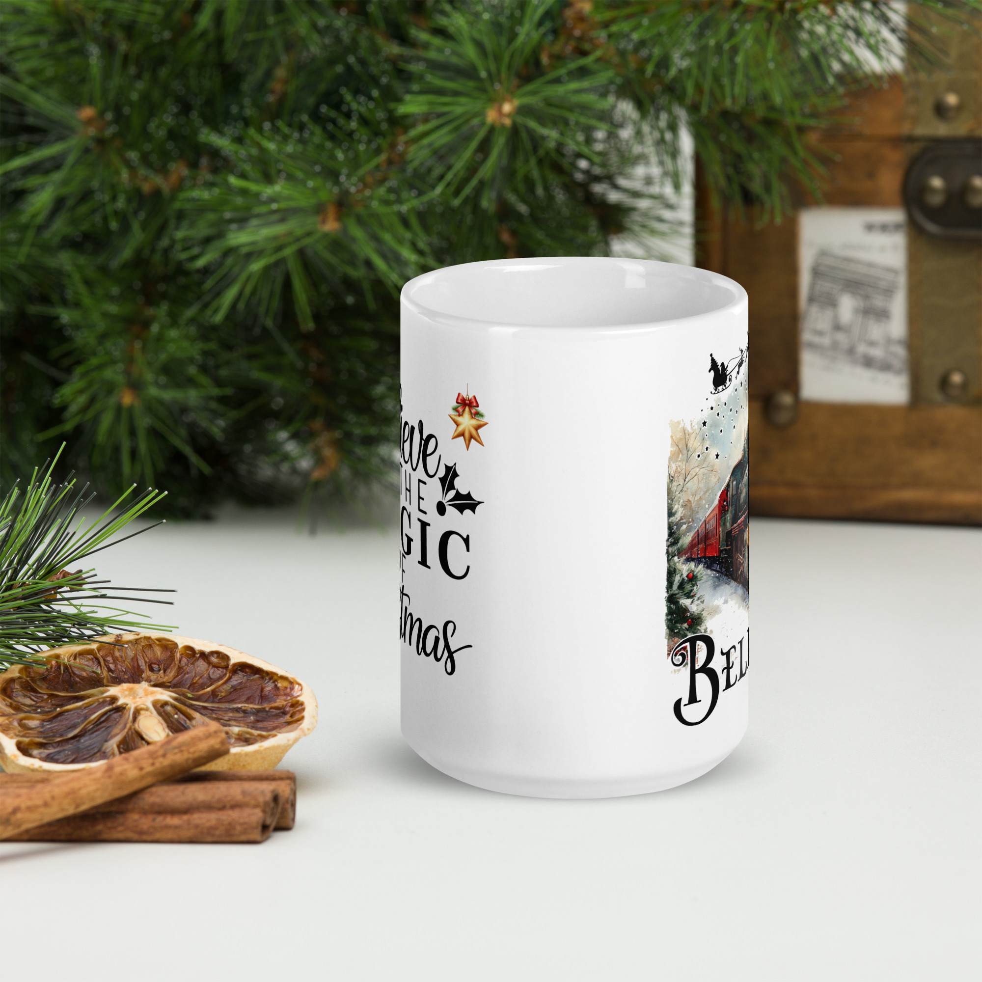 Believe in the Magic of Christmas Mug | Festive Train Edition - Image 7