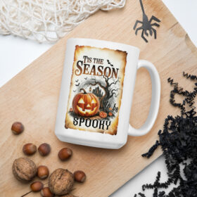 Tis the Season to Be Spooky Retro Halloween Mug | Vintage Pumpkin Coffee Cup