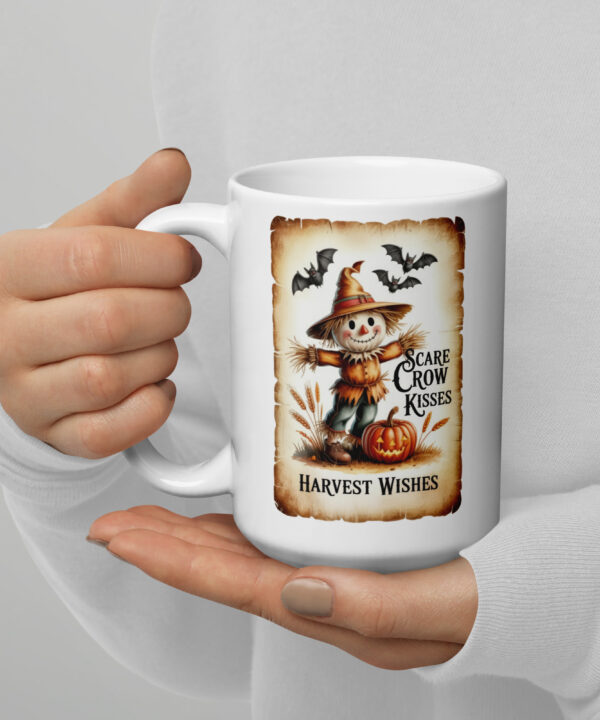 Alternative view of Scarecrow Harvest Wishes | Retro Halloween Mug