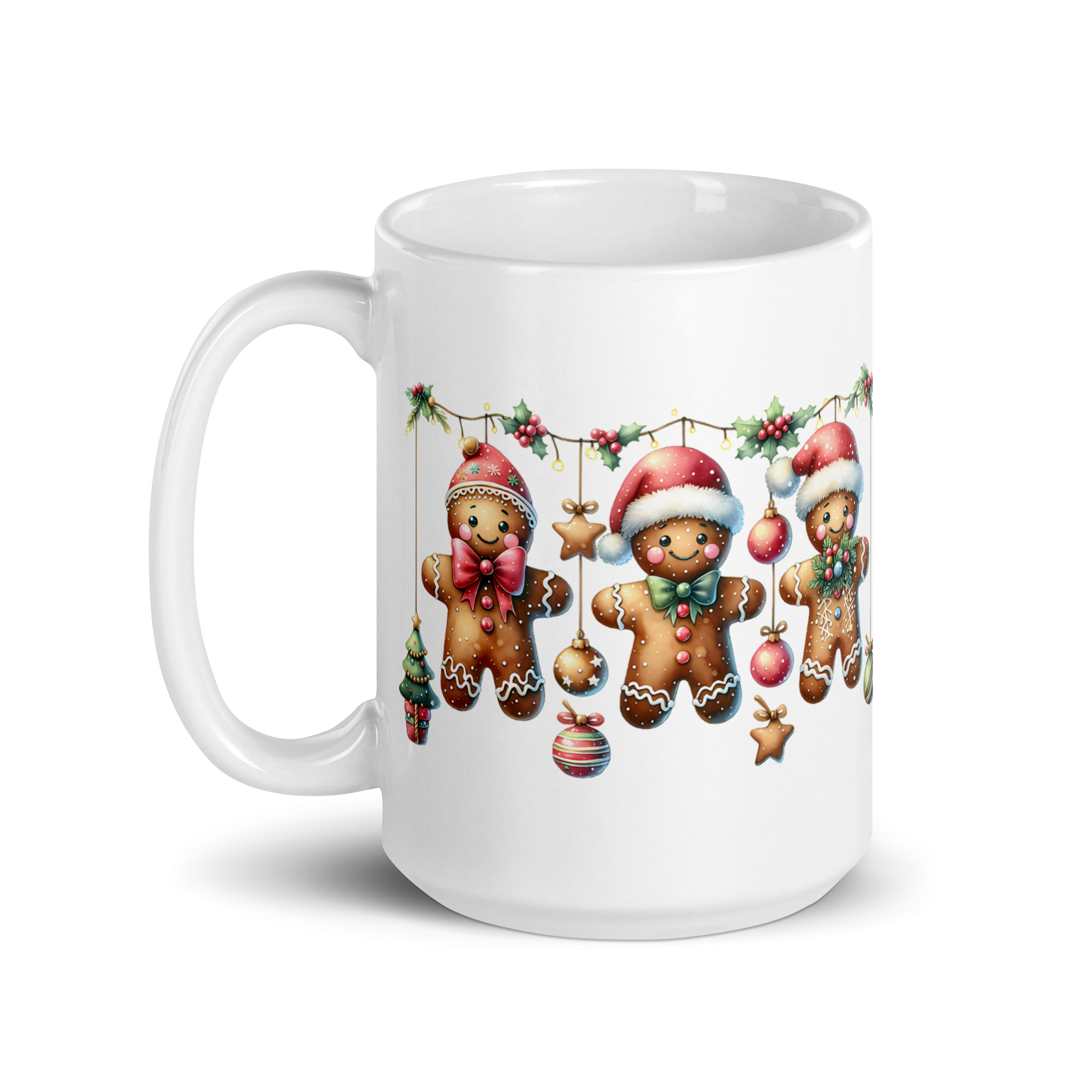 Gingerbread Friends Merry Christmas Mug | Festive Holiday Cup - Image 3