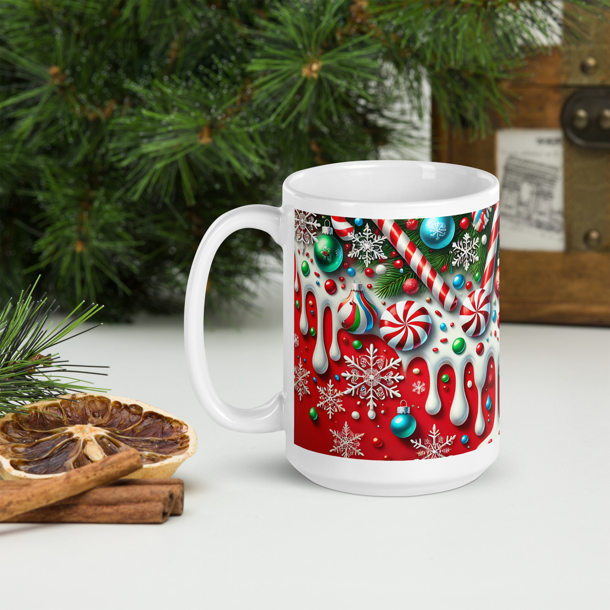 Candy Cane Christmas Mug | Festive Peppermint Holiday Cup - Image 5