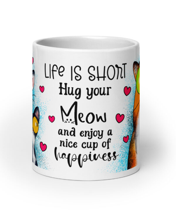 Alternative view of Paws & Purrs Happiness Mug | Funny Cat Coffee Cup