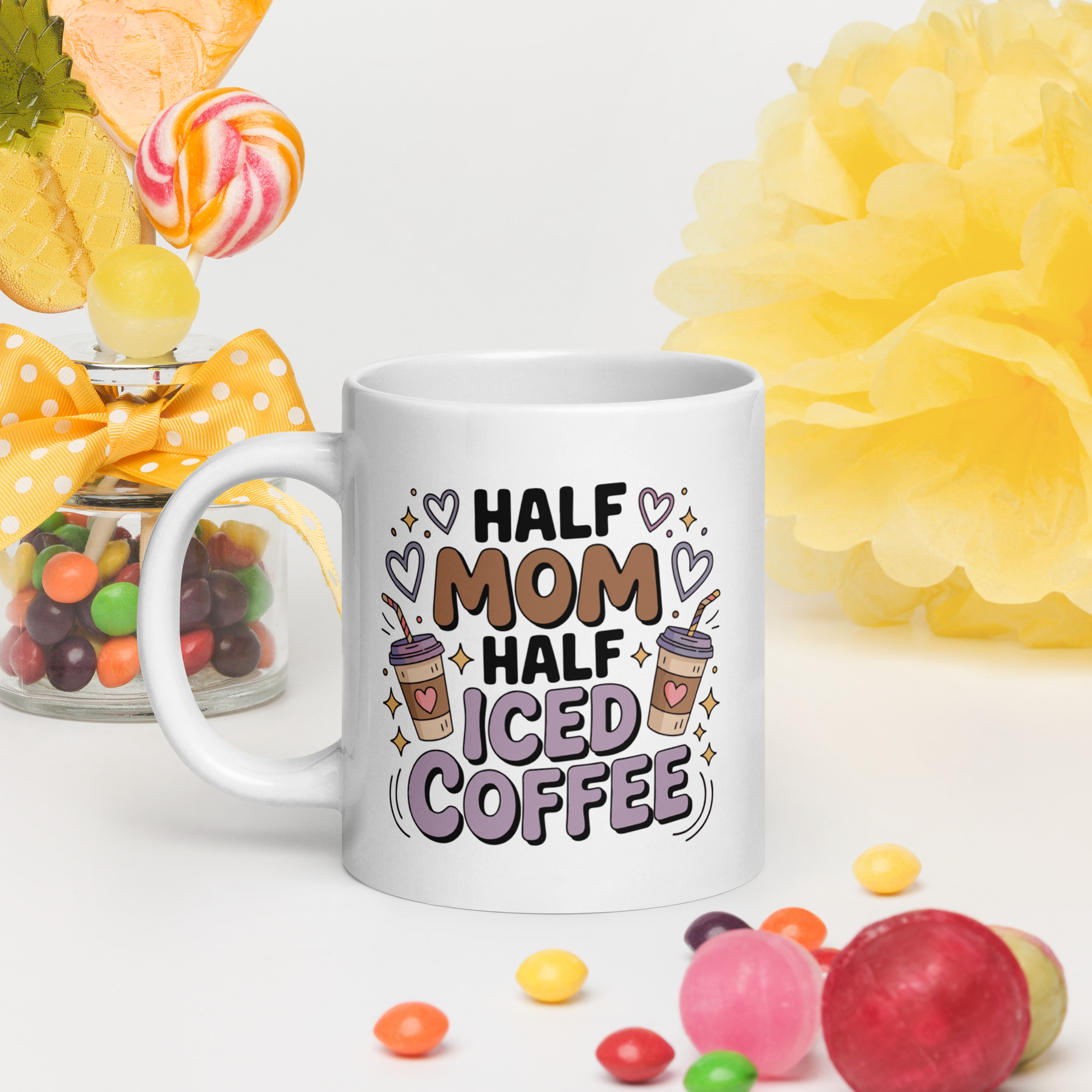 Half Mom Half Iced Coffee Mug | Fun Gift for Coffee-Loving Moms - Image 7