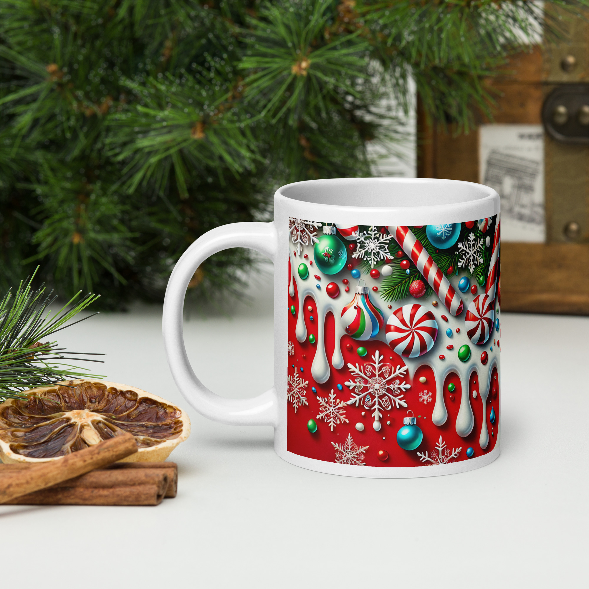 Candy Cane Christmas Mug | Festive Peppermint Holiday Cup - Image 7