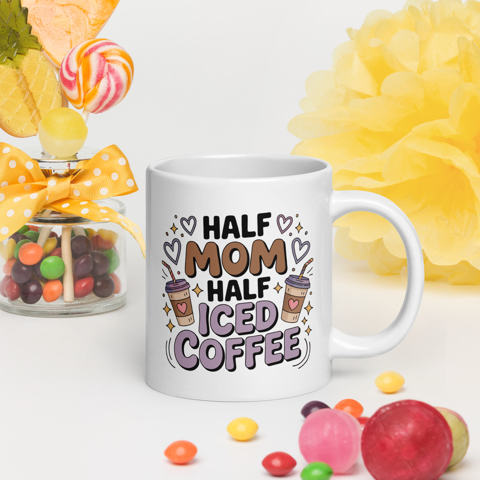 Half Mom Half Iced Coffee Mug | Fun Gift for Coffee-Loving Moms - Image 8