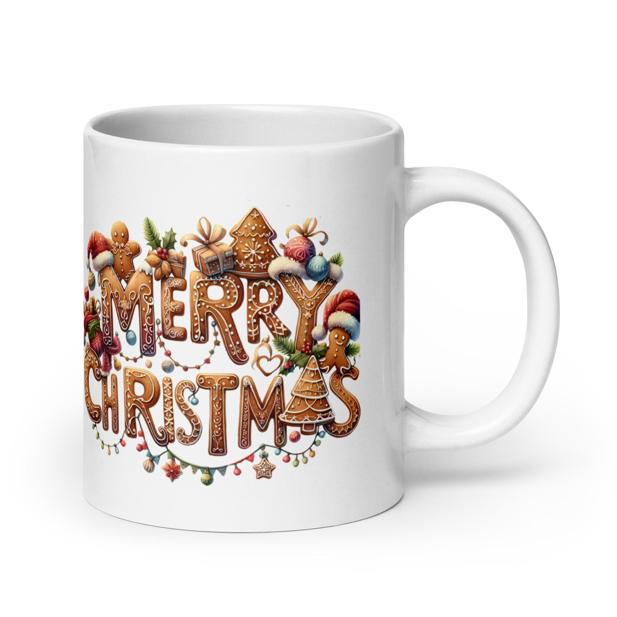 Gingerbread Friends Merry Christmas Mug | Festive Holiday Cup - Image 2