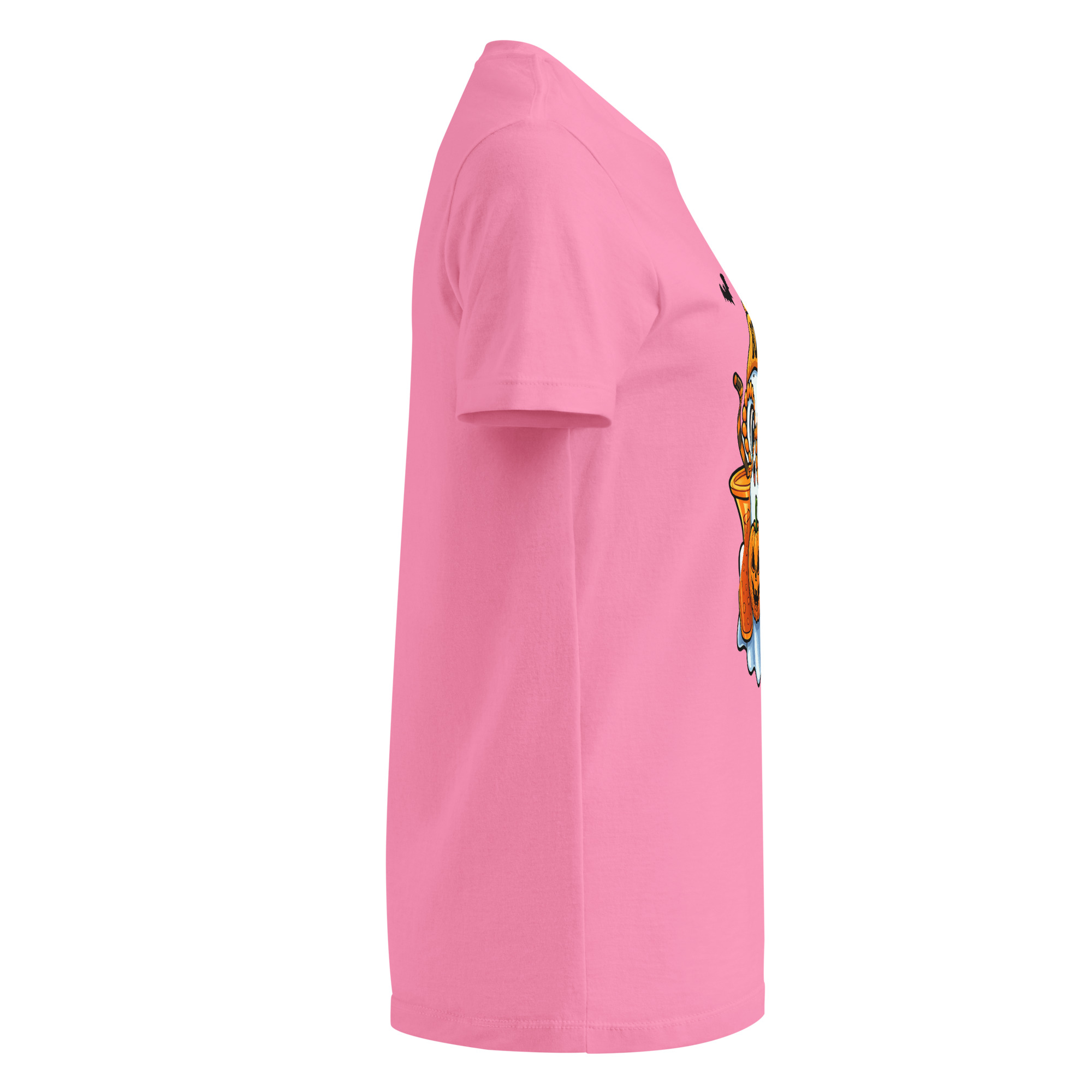 BOO! Ghost with Pumpkin & Coffee T-Shirt | Women’s Halloween Softstyle Tee - Image 32