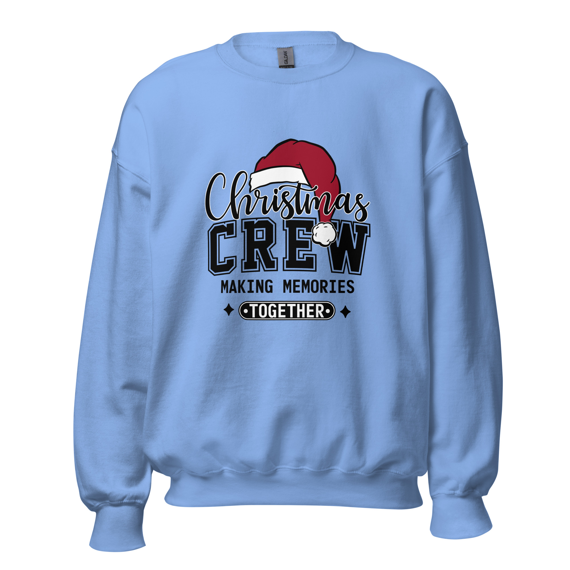 Christmas Crew Sweatshirt Carolina Blue Front 6912e1303aa09