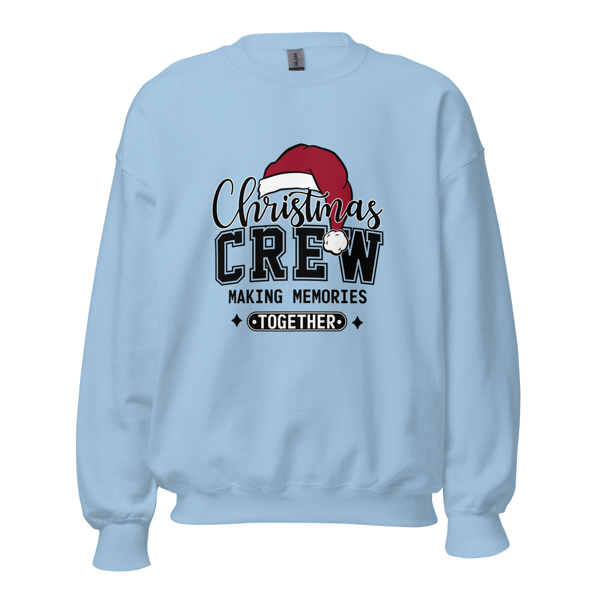Christmas Crew Sweatshirt Light Blue Front 6912e1303be5b
