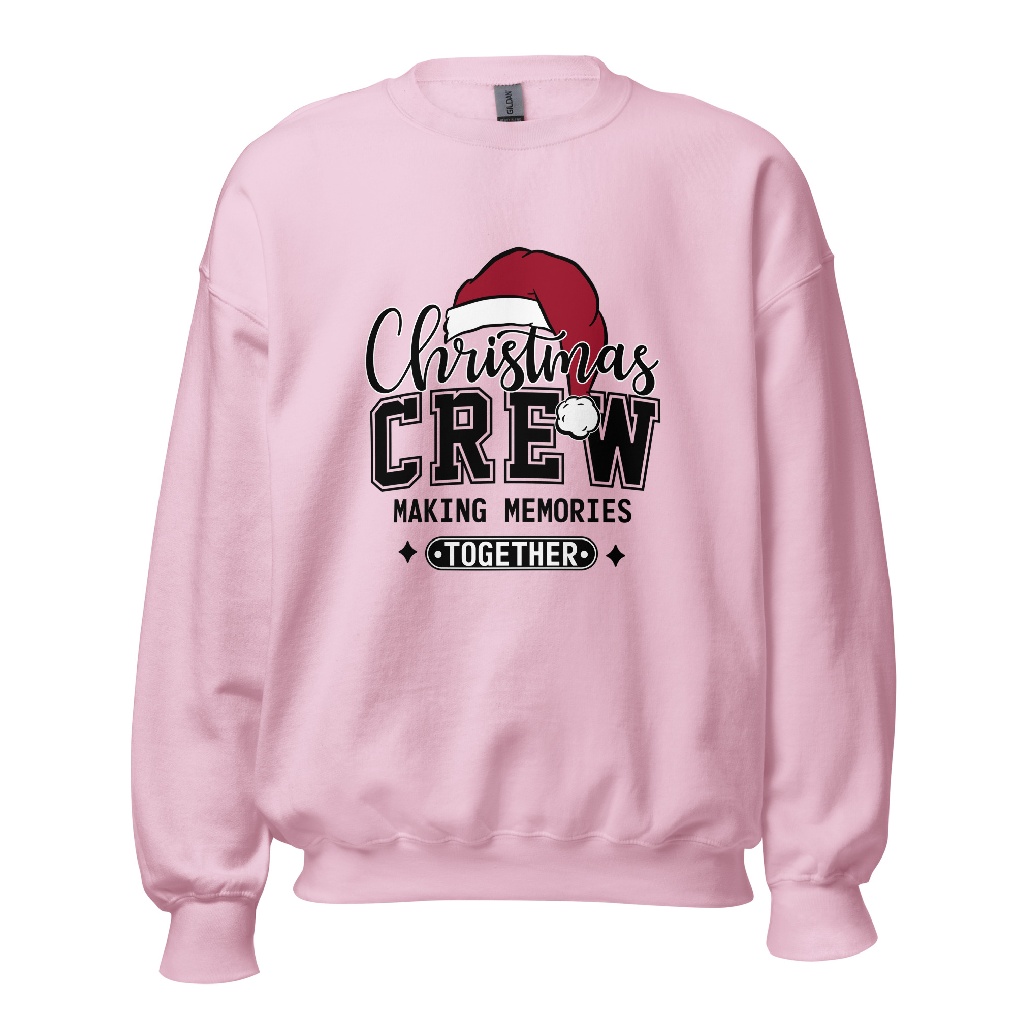 Christmas Crew Sweatshirt Light Pink Front 6912e130489ef