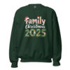Family Christmas 2025 Sweatshirt Forest Green Front 6912f13b9045a