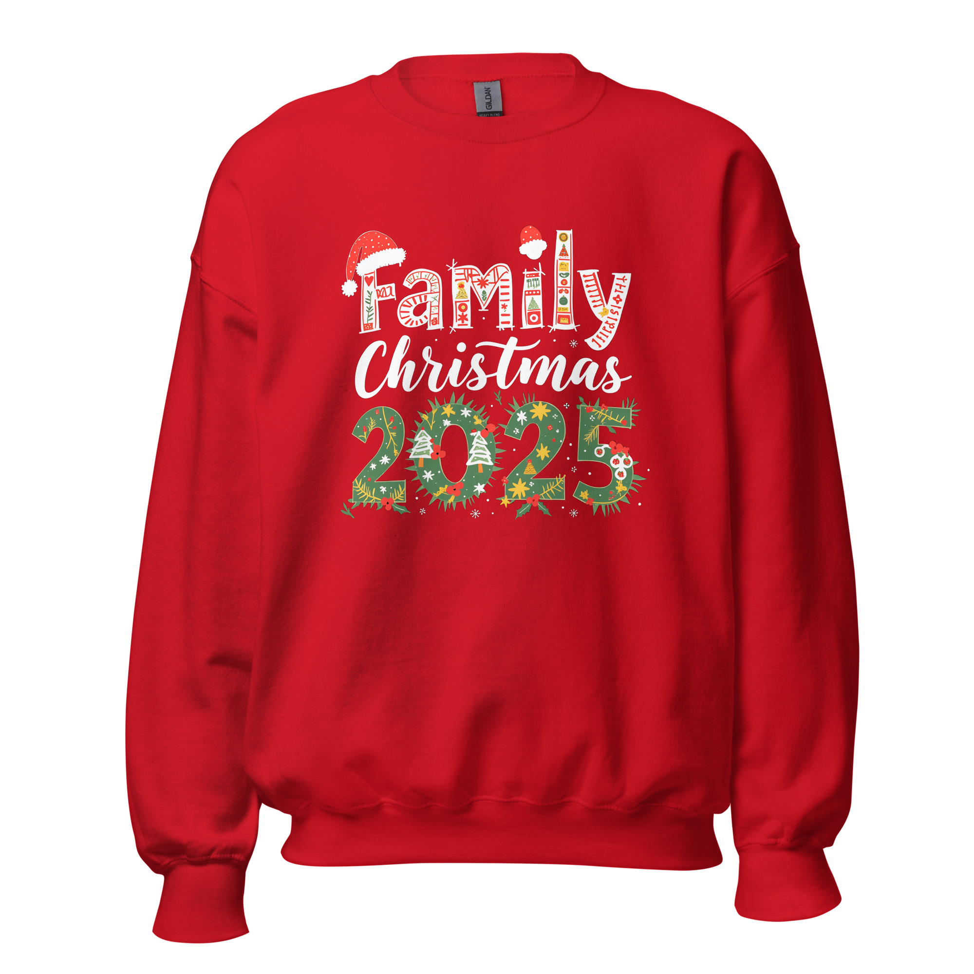 Family Christmas 2025 Sweatshirt Red Front 6912f13b96431