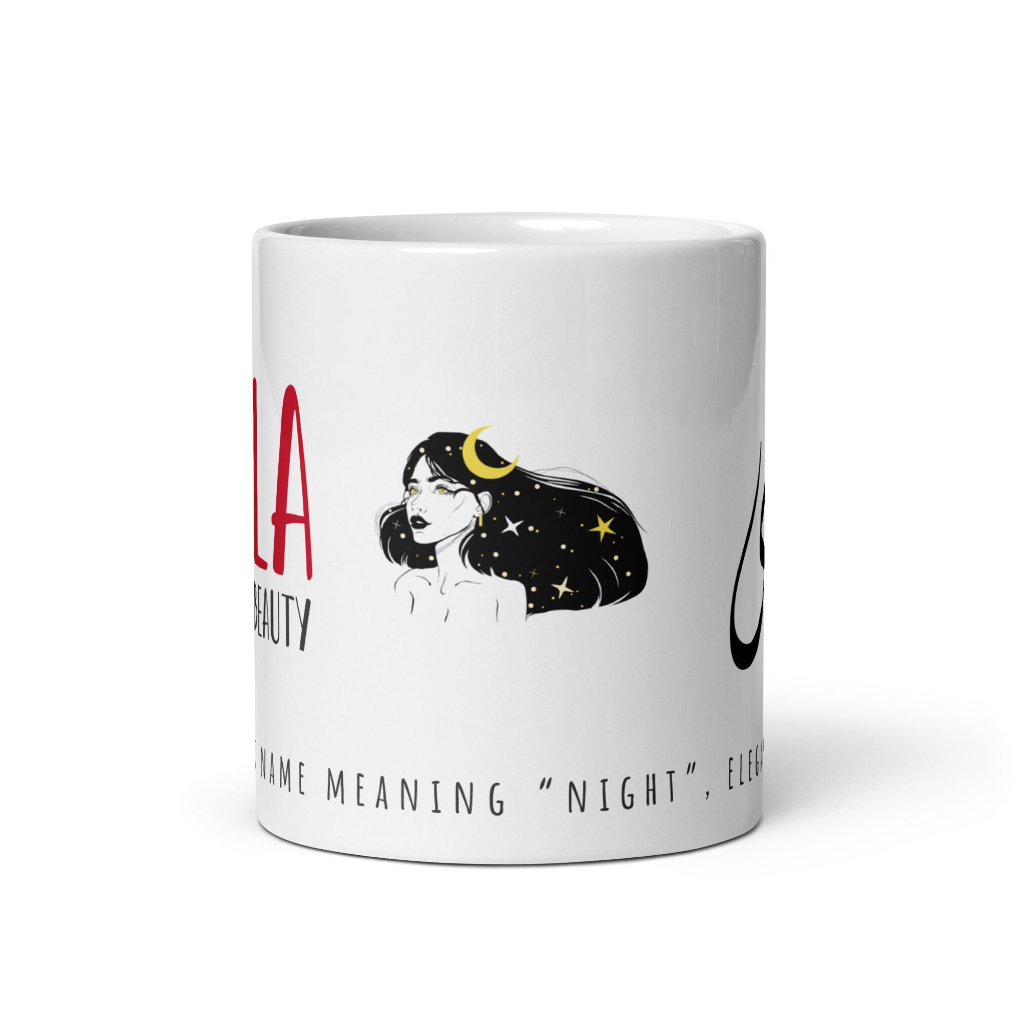 Leila Mug | Night of Beauty – Arabic Calligraphy Design - Image 2