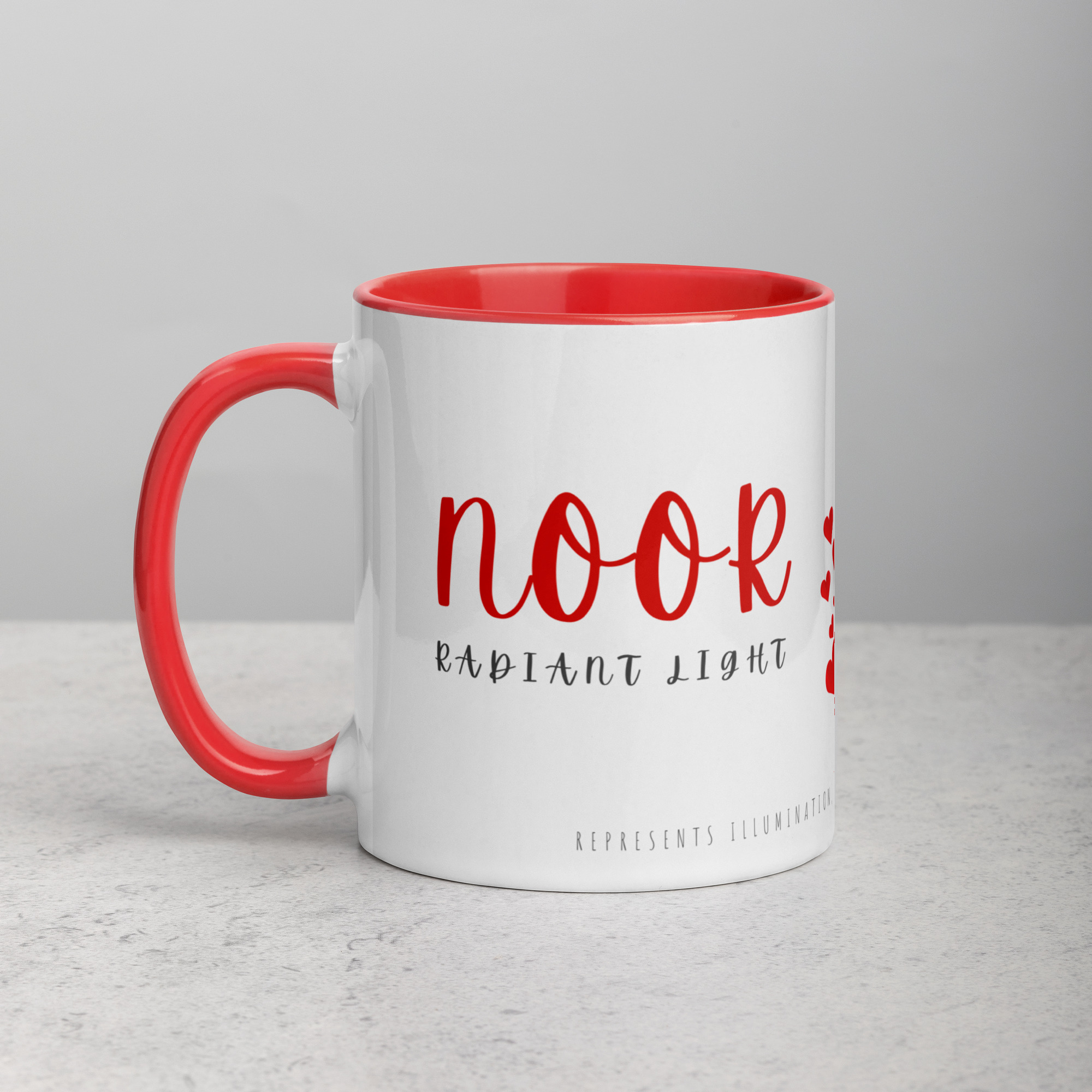 Noor Mug Red 11 Oz Left 690f3bc47619a