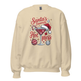 Santa’s Favorite Hot Mess Sweatshirt | Funny Festive Holiday Sweater