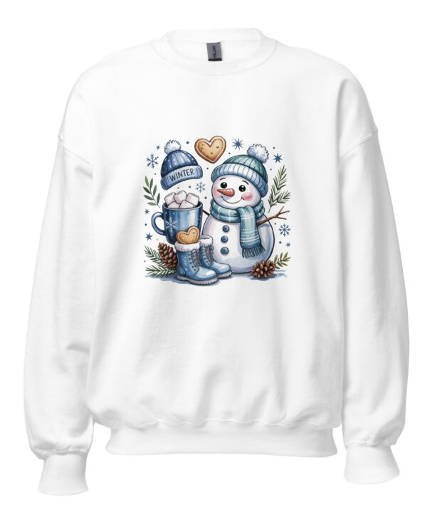 Winter Snowman Sweatshirt DTFlex Design on White