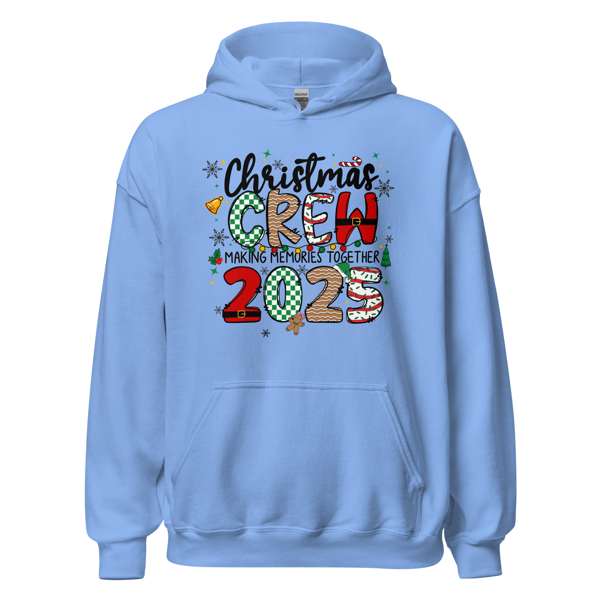 Christmas Crew 2025 Hoodie Carolina Blue 6914b70816d40