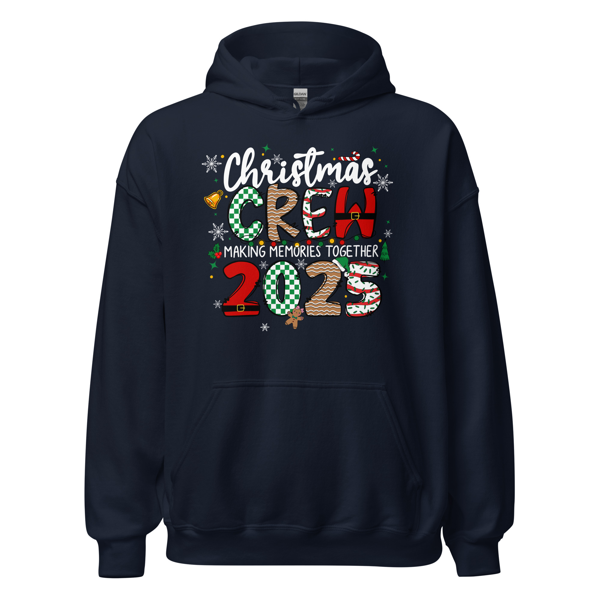Christmas Crew 2025 Hoodie Festive Family Matching Outfit Navy 6914b9a8b937d