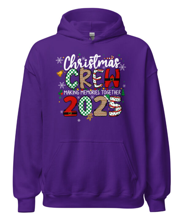 Christmas Crew 2025 Hoodie Festive Family Matching Outfit Purple 6914b9a8c5f00