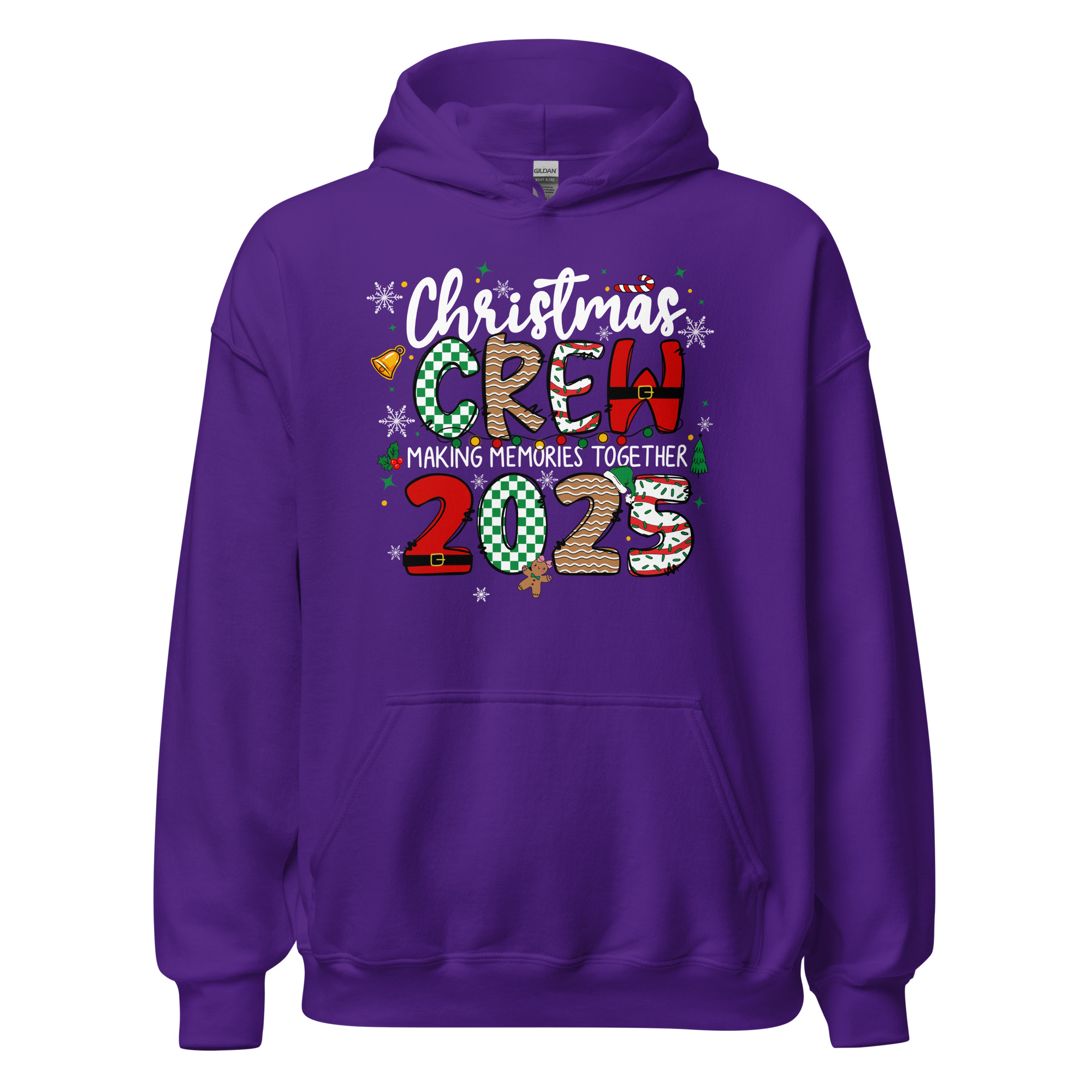Christmas Crew 2025 Hoodie Festive Family Matching Outfit Purple 6914b9a8c5f00