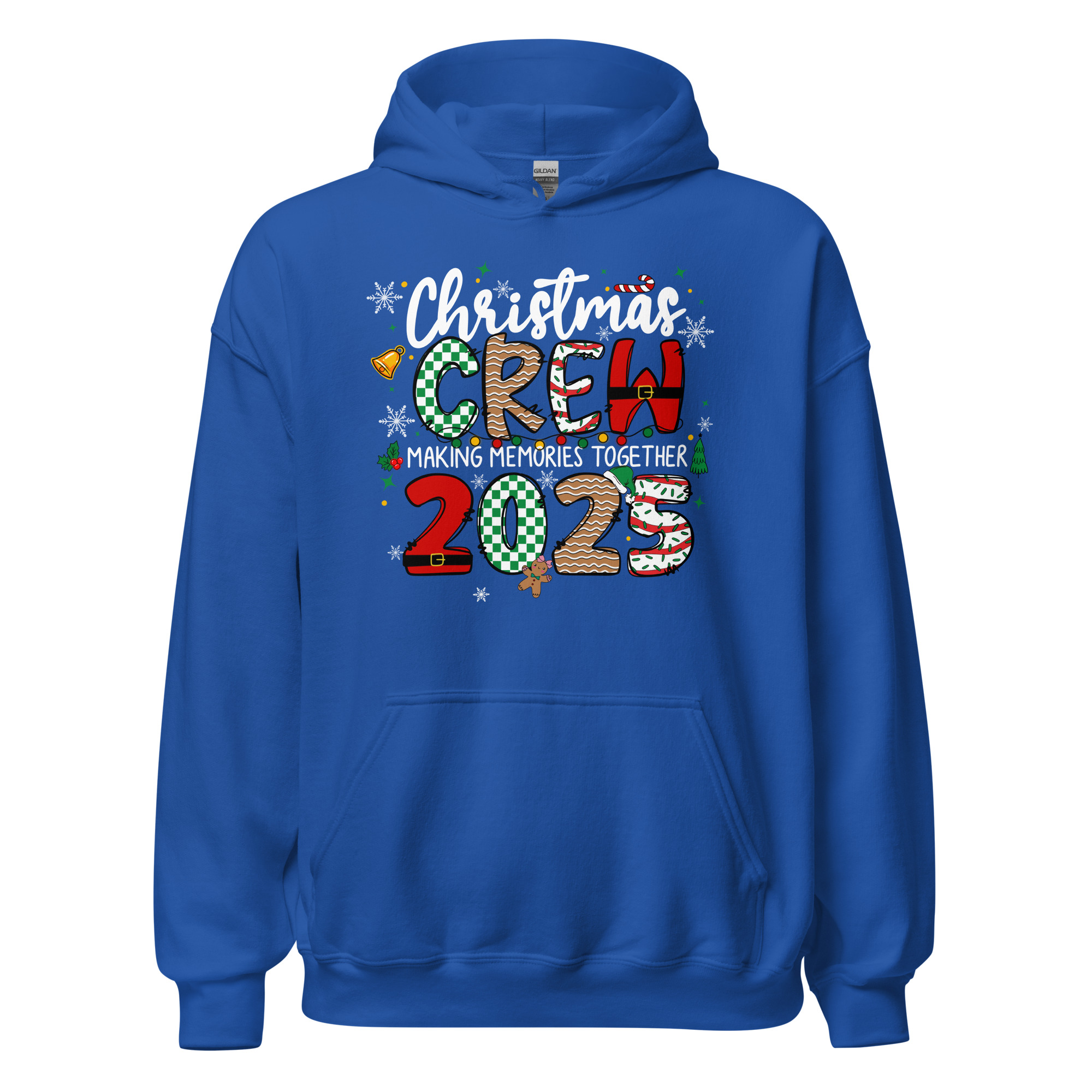 Christmas Crew 2025 Hoodie Festive Family Matching Outfit Royal 6914b9a8df8e1