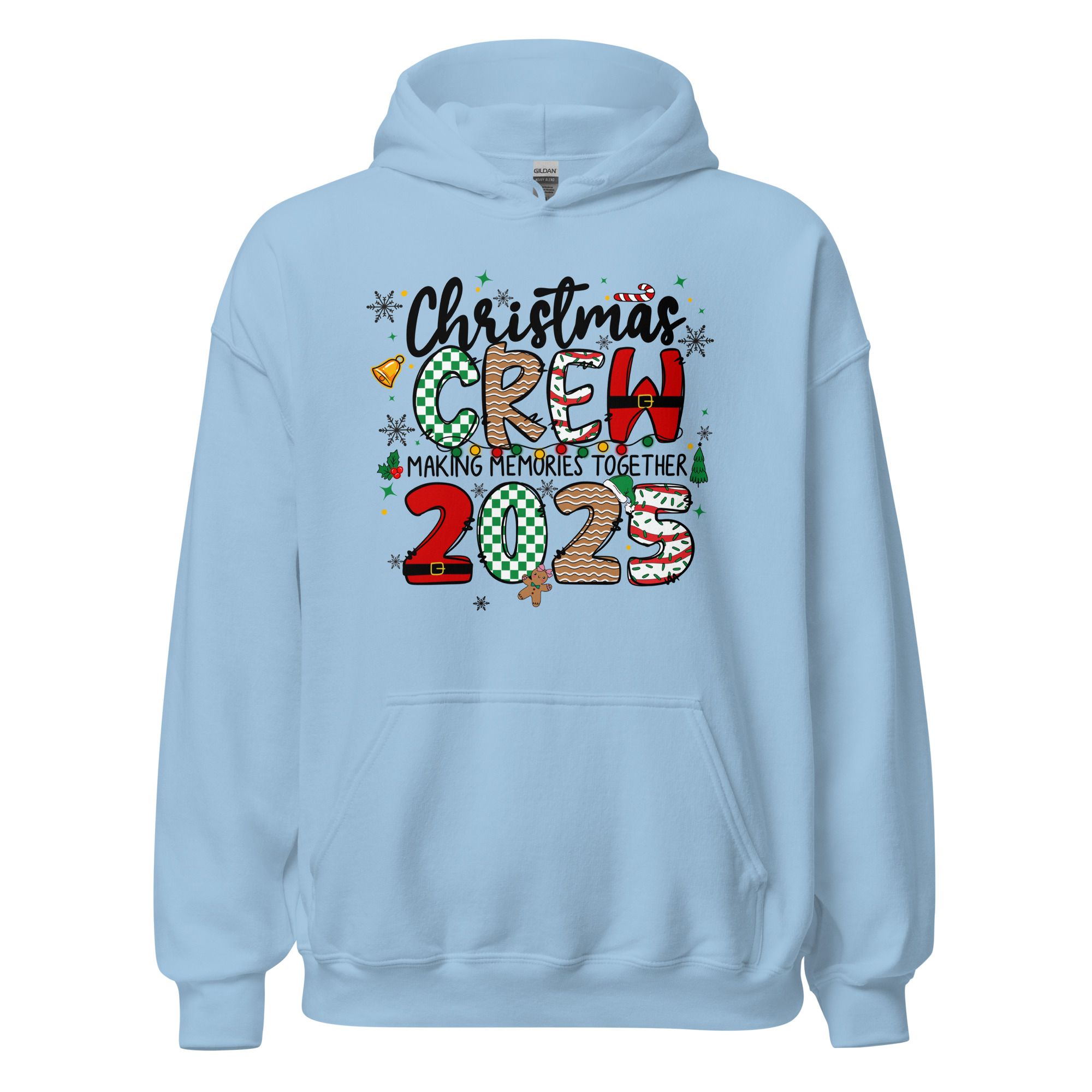 Christmas Crew 2025 Hoodie Light Blue 6914b70829a40