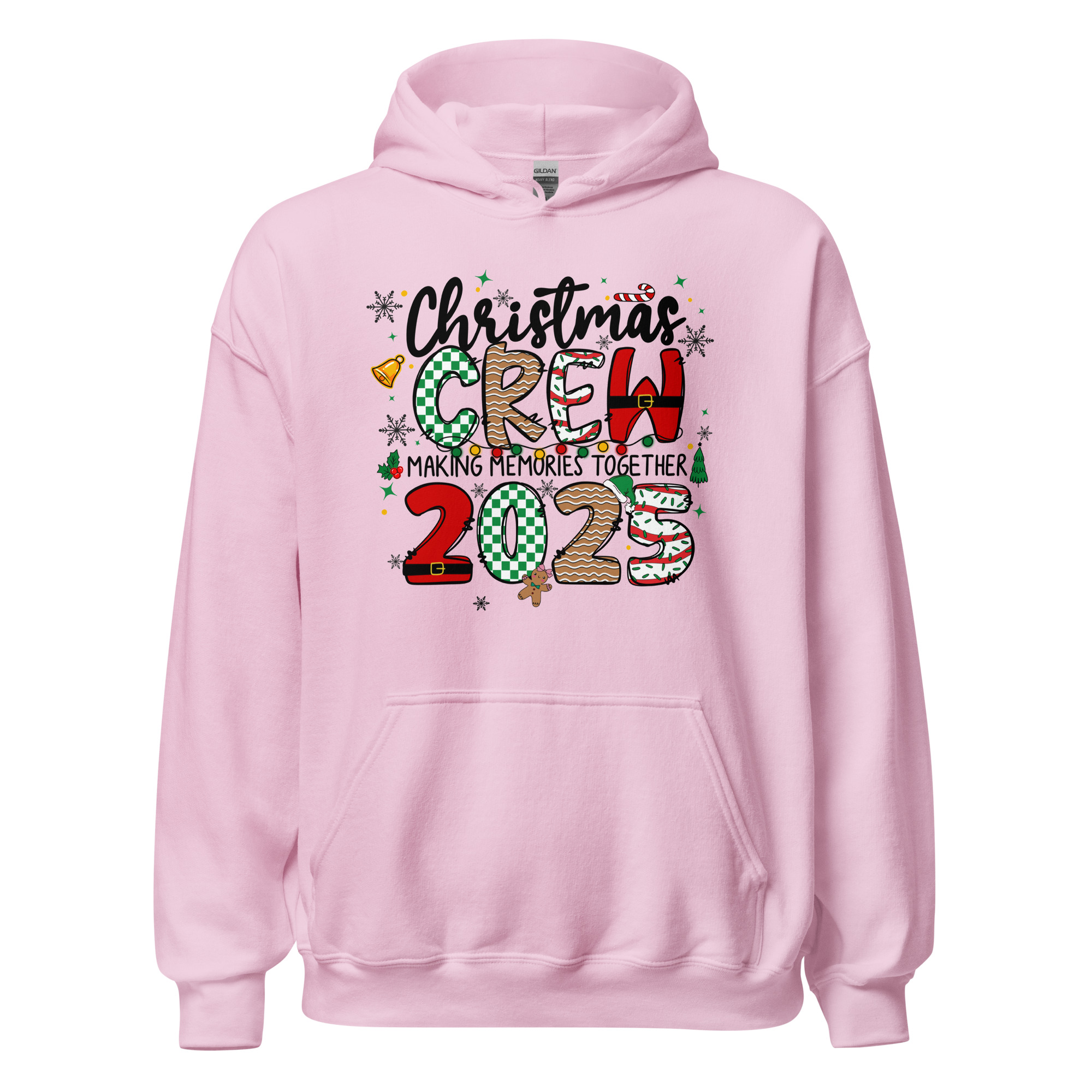 Christmas Crew 2025 Hoodie Light Pink 6914b70848b0a