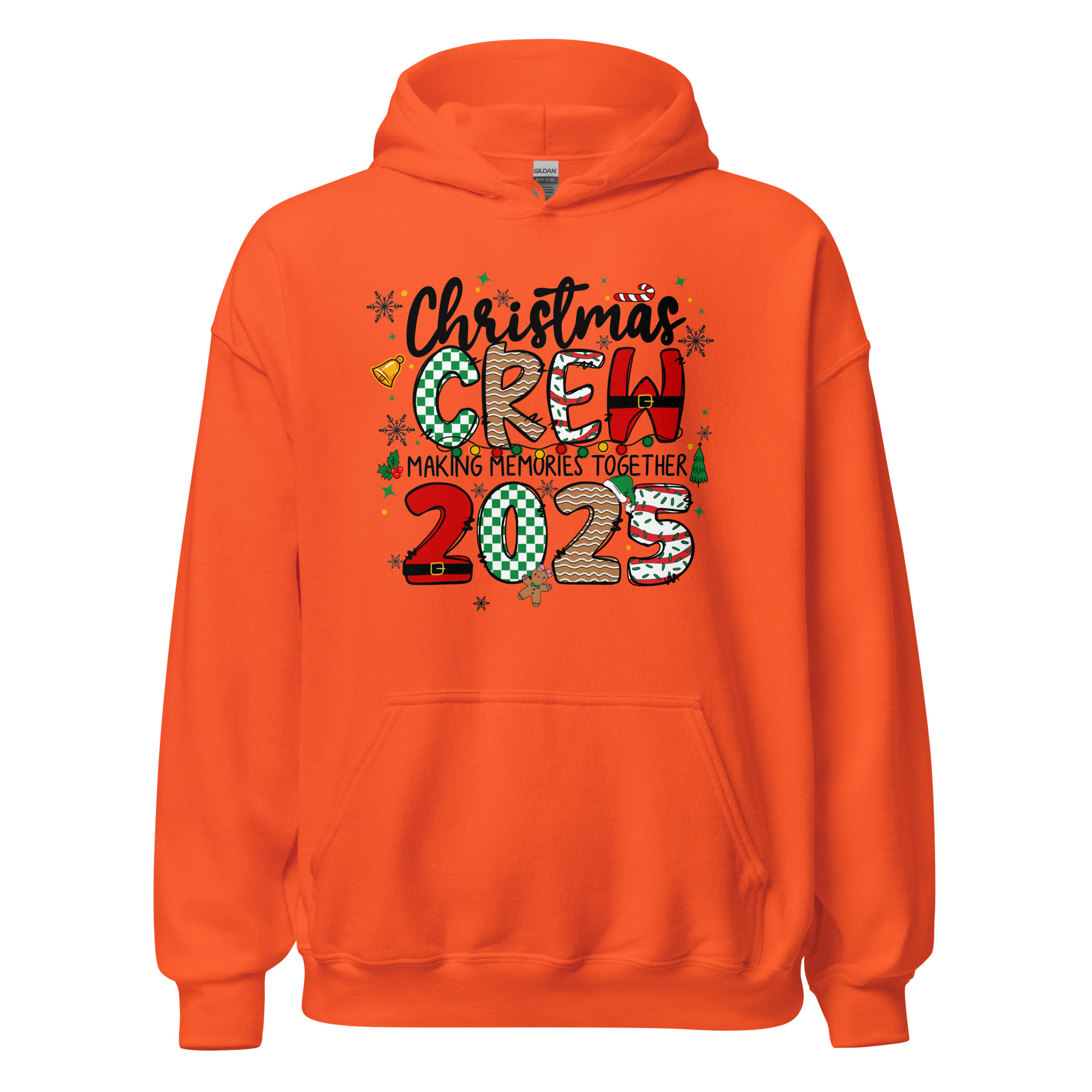 Christmas Crew 2025 Hoodie Orange 6914b708023f2