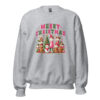 Sport grey Merry Christmas graphic sweatshirt featuring holiday treats.
