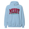 Merry Christmas Hoodie Classic Festive Dtflex Print Light Blue 6915752d053ce