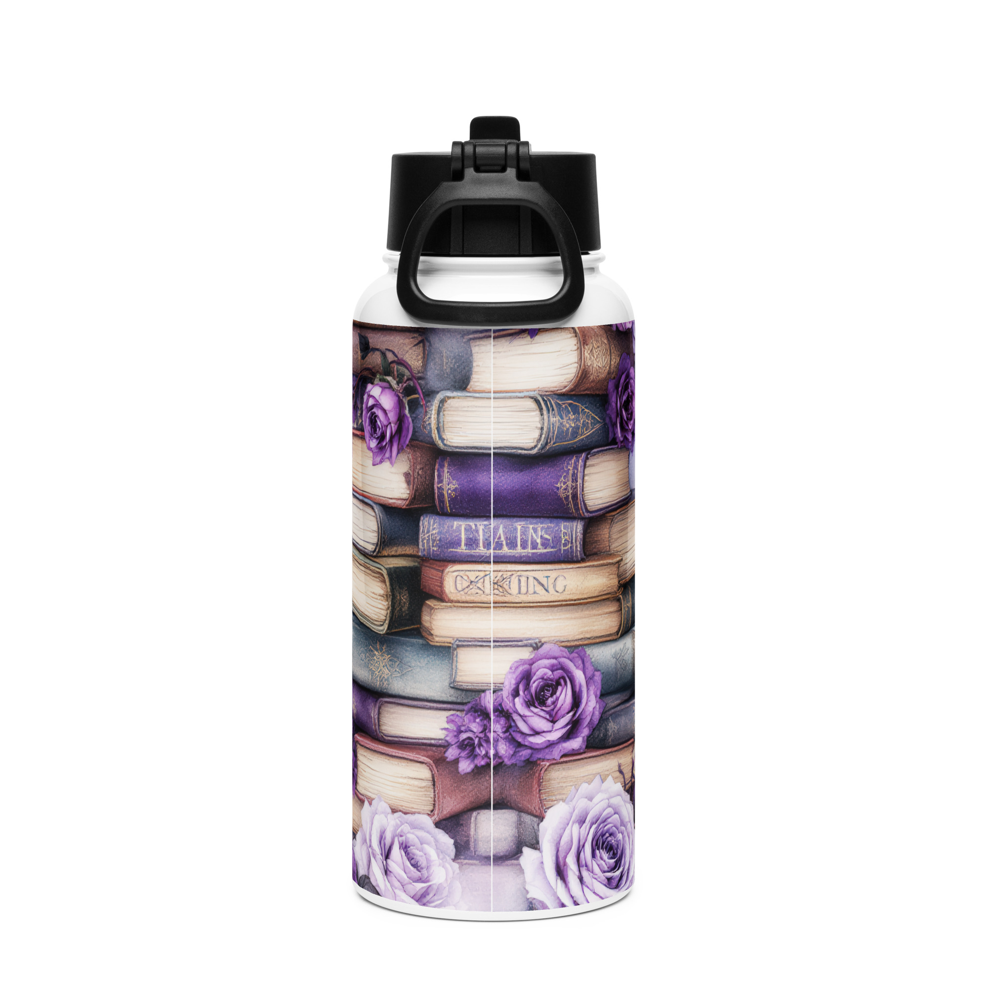 Villains Make The Best Stories Water Bottle | Gothic Book Lover Gift - Image 3