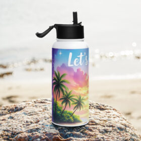 Let’s Cruise Water Bottle | Tropical Sunset Adventure