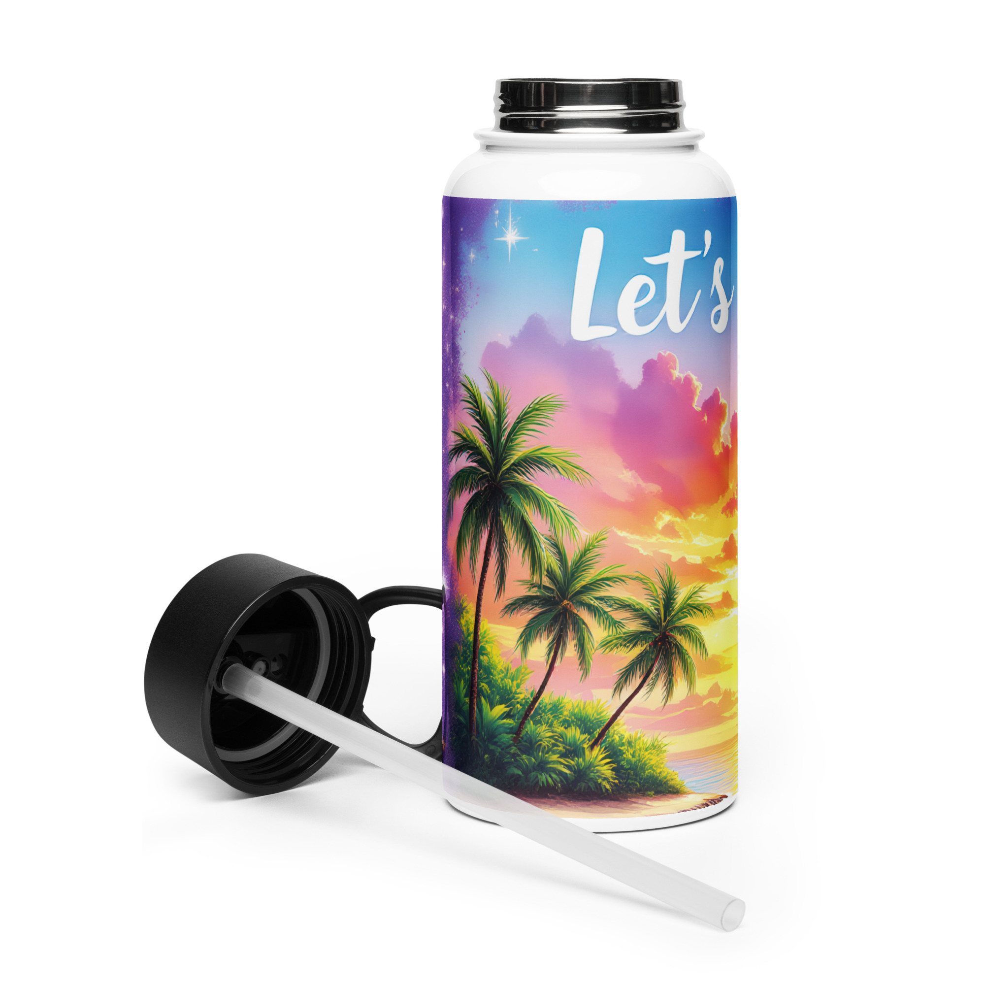 Let’s Cruise Water Bottle | Tropical Sunset Adventure - Image 6