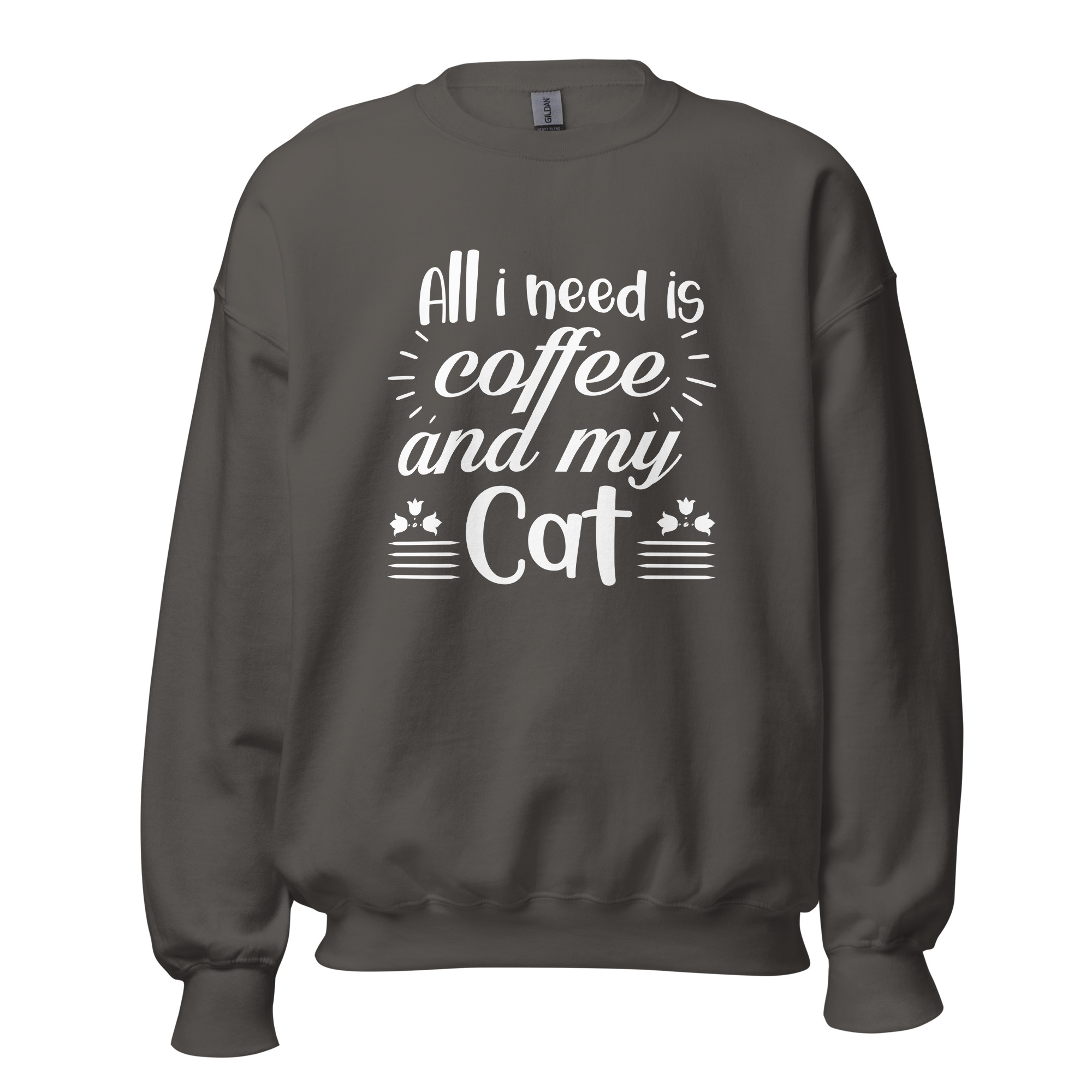 Coffee and My Cat Sweatshirt | Cozy Feline & Caffeine Vibes